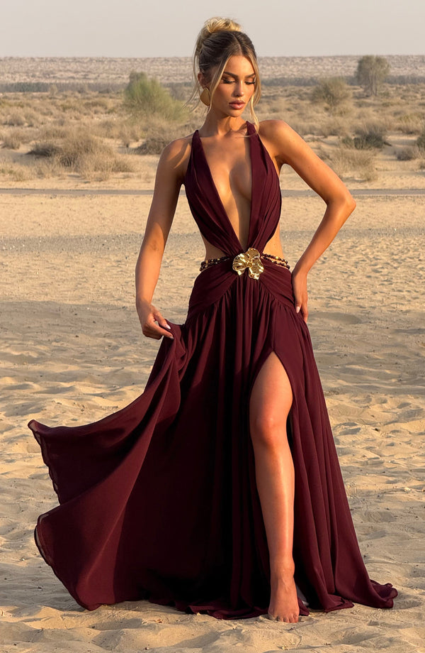 Lamira | Indianna Maxi Dress - Cherry Lacquer